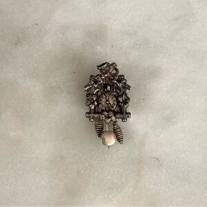 Sterling silver coco clock charm